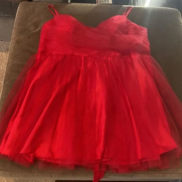 Women’s Red Short Prom Party Homecoming Dress Corset Back Plus Size 26W