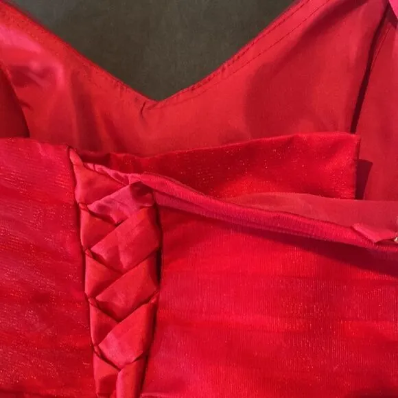 Women’s Red Short Prom Party Homecoming Dress Corset Back Plus Size 26W