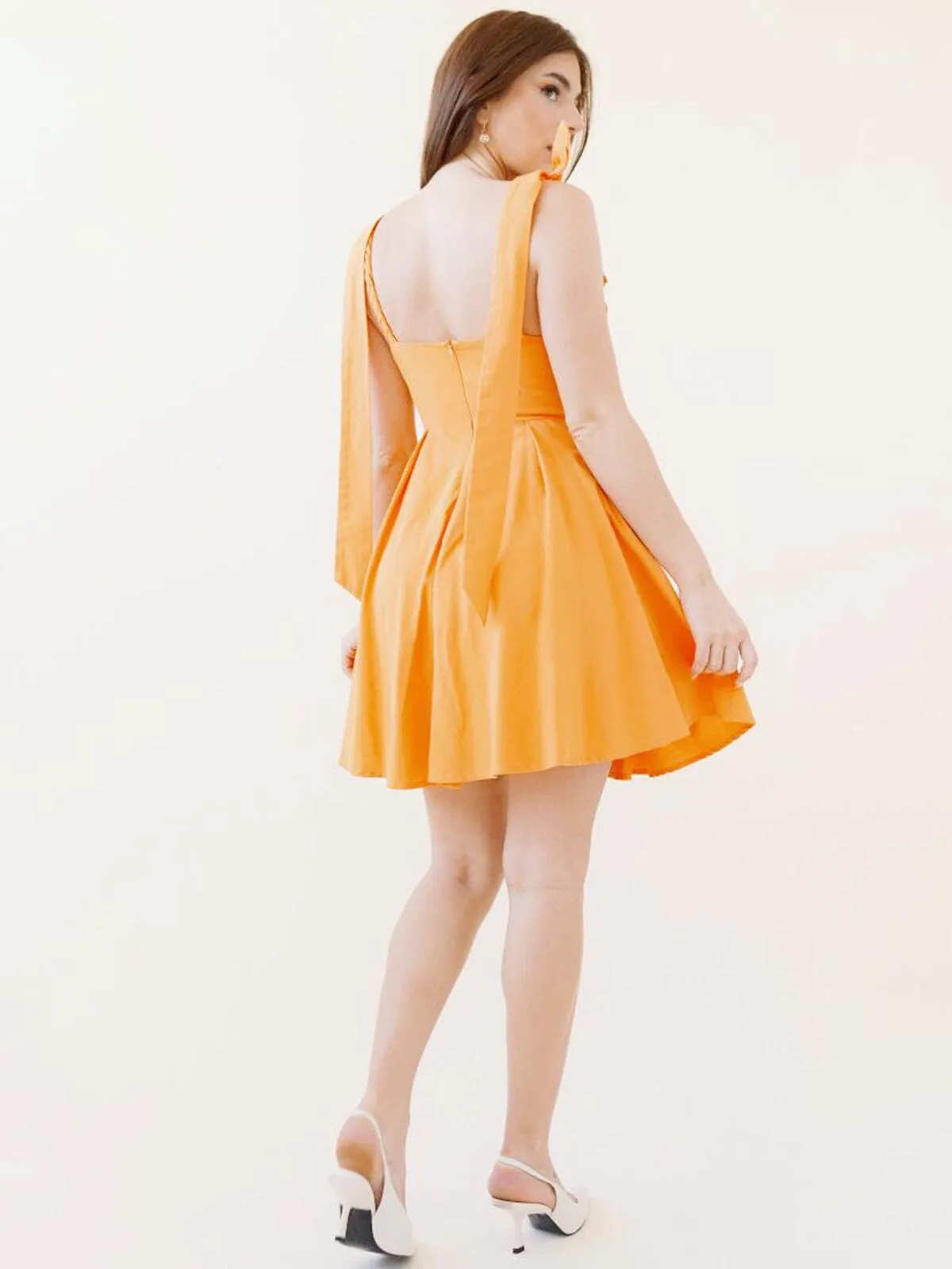 WOMEN'S SLEEVELESS ADJUSTABLE STRAPS POCKETS FIT & FLARE MINI DRESS