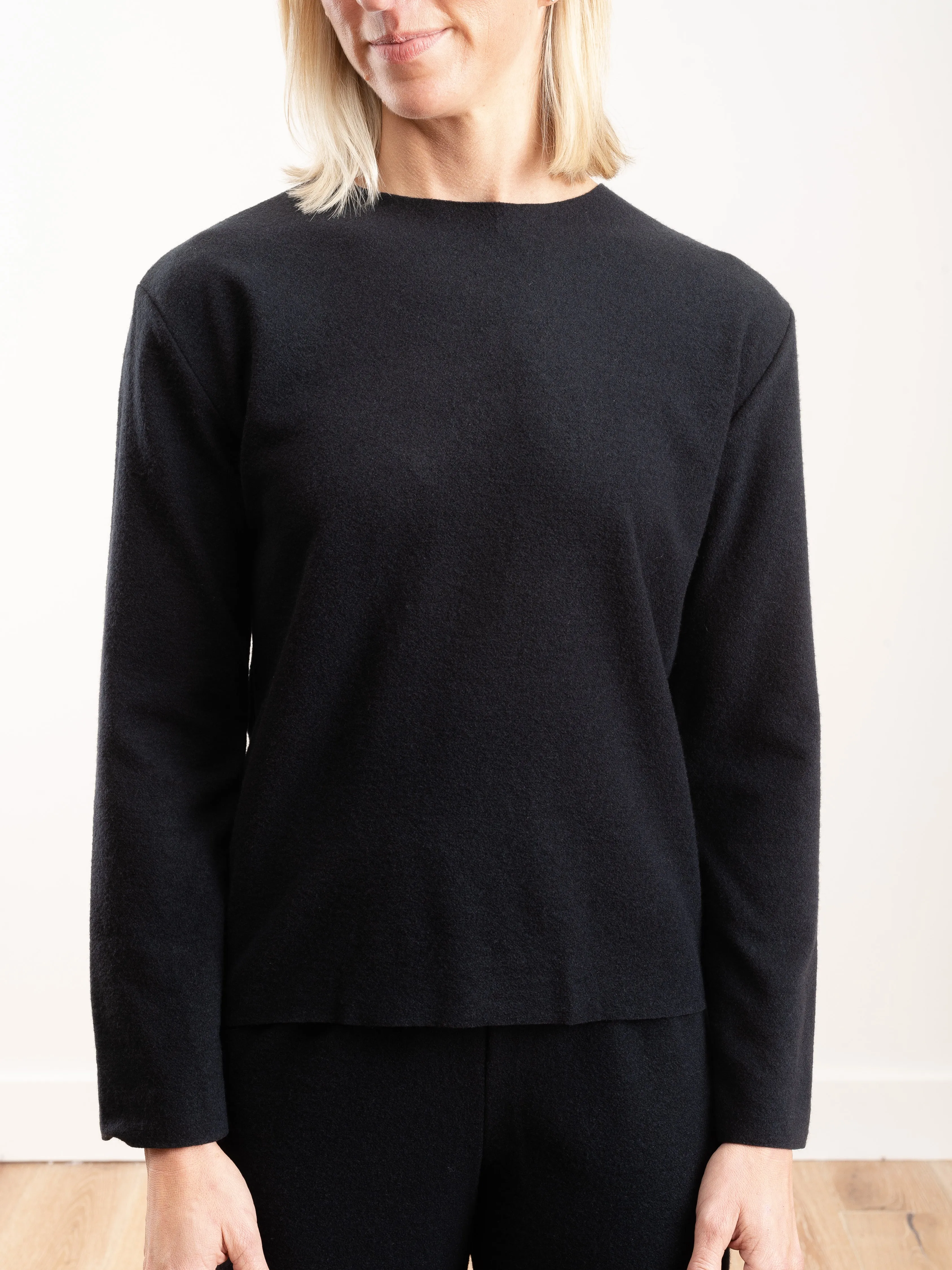 wool crewneck - midnight