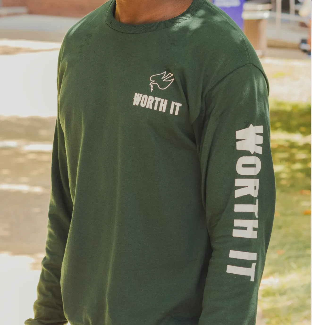 WORTH IT Forest Green Long Sleeve