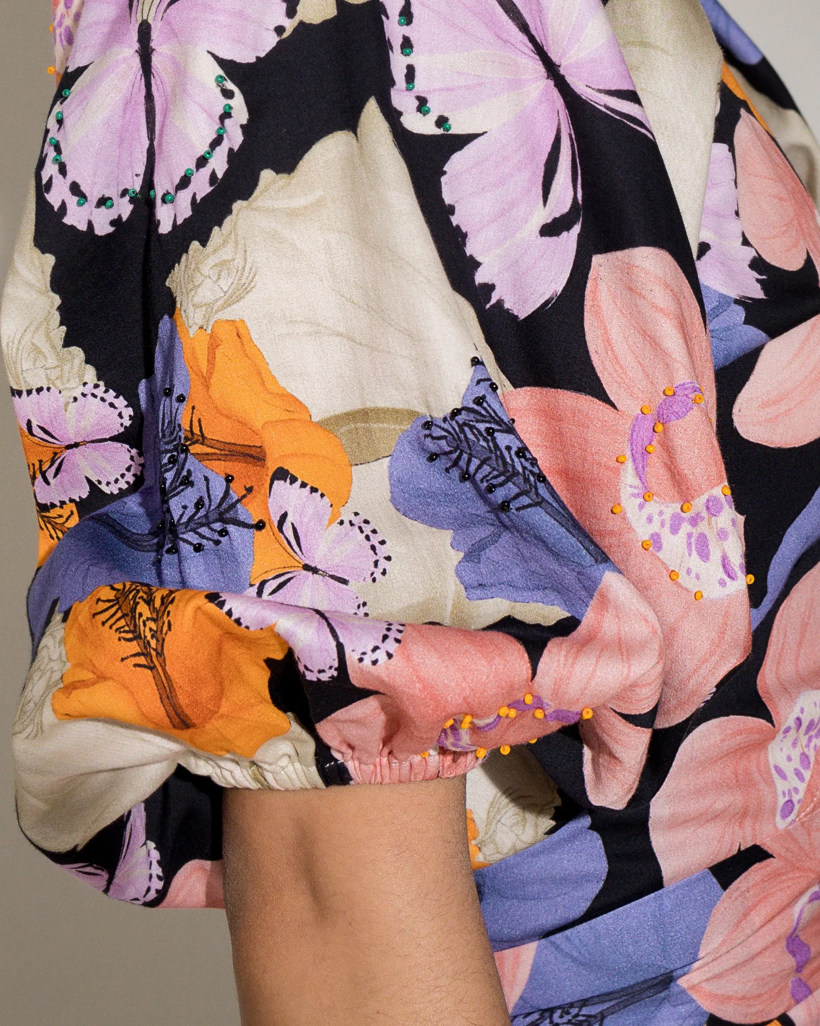 Wrap Around Dress with Hand Embroidered Details