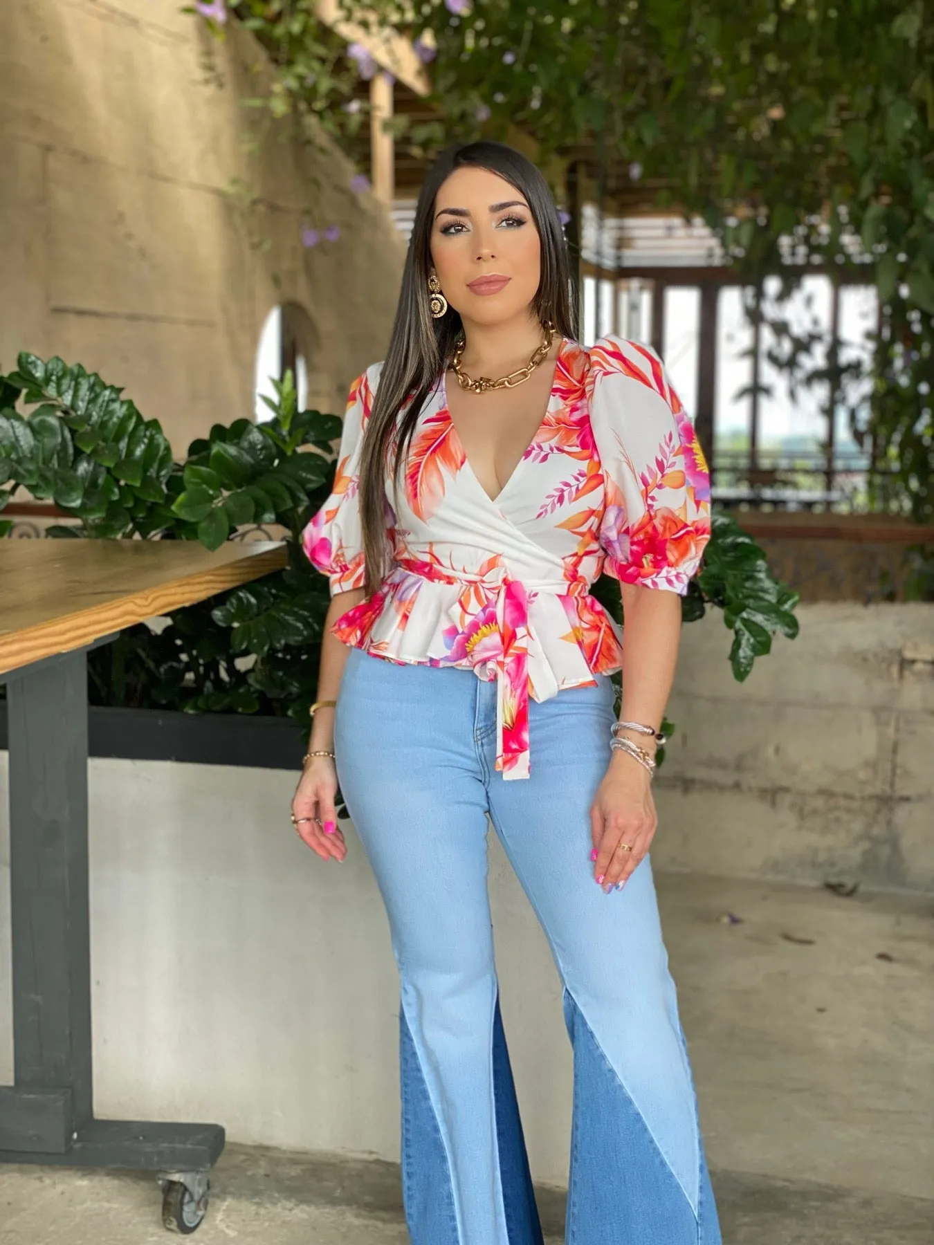 Wrap Floral Top