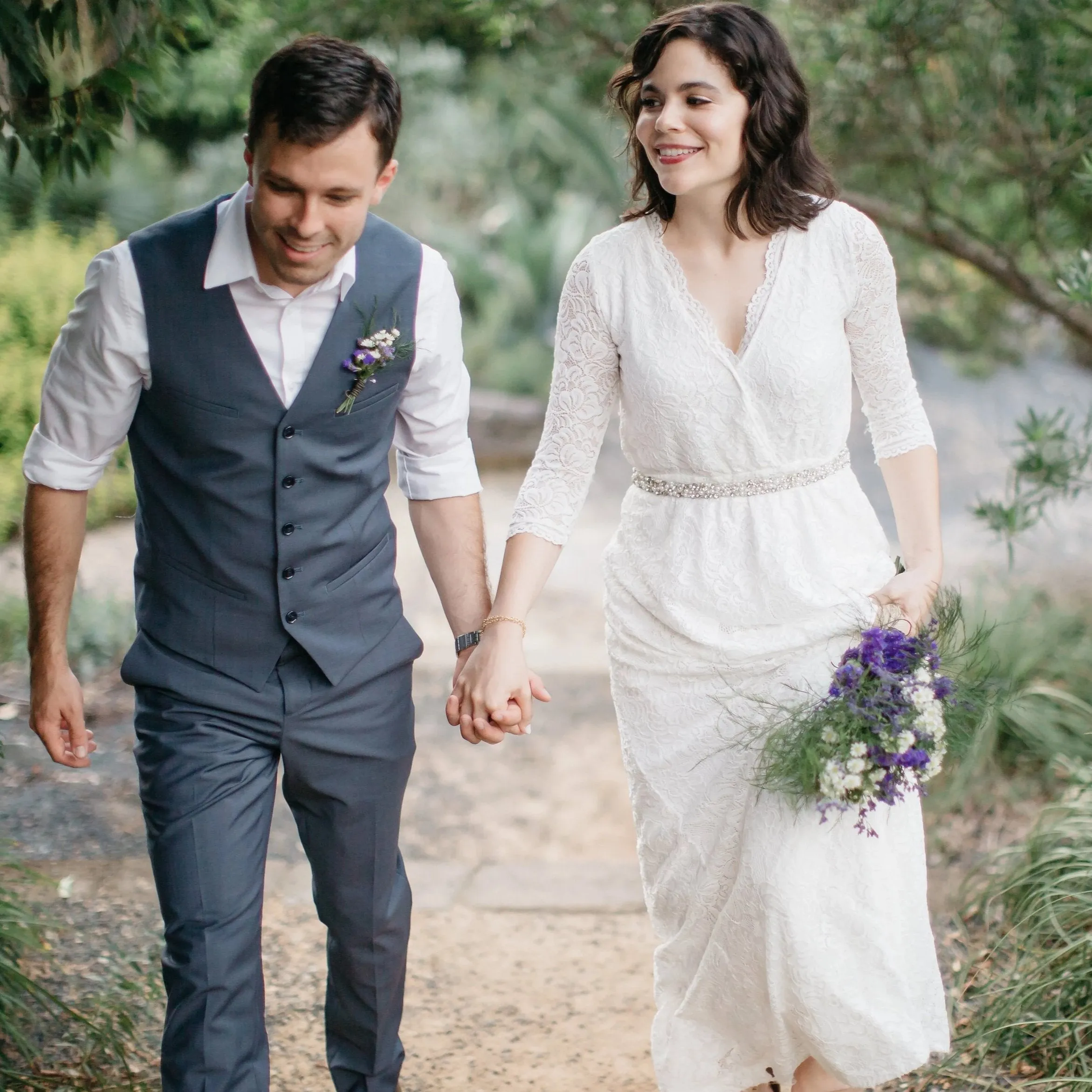 Wrap lace wedding dress  #1124