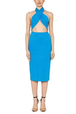 Wrap Neck Halter Dress