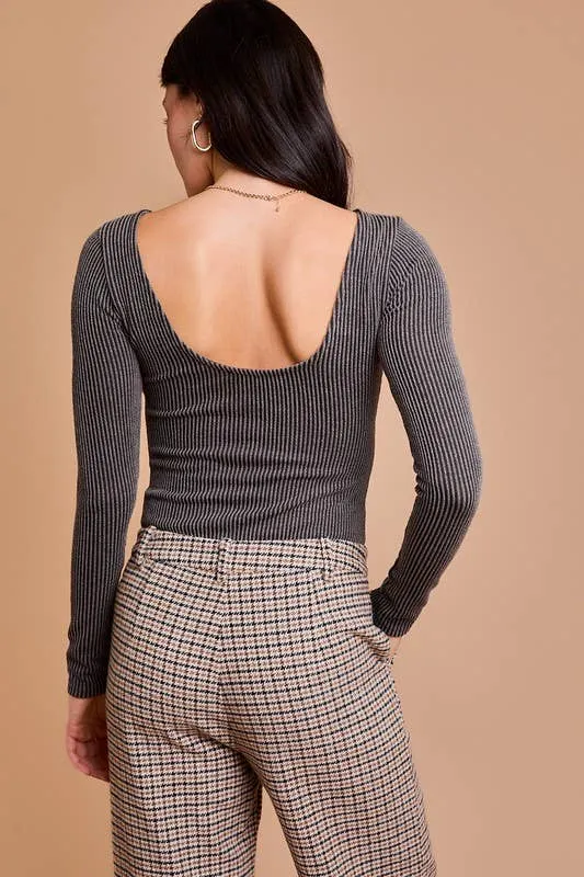 Yanara Scoop Bodysuit Top