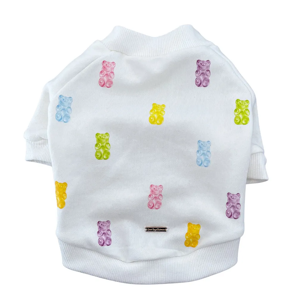 Yummy Bear Crewneck Dog Top in White