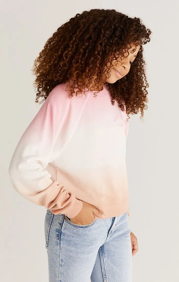 Z Supply Girls Jonah Sunset Sweatshirt - Flamingo