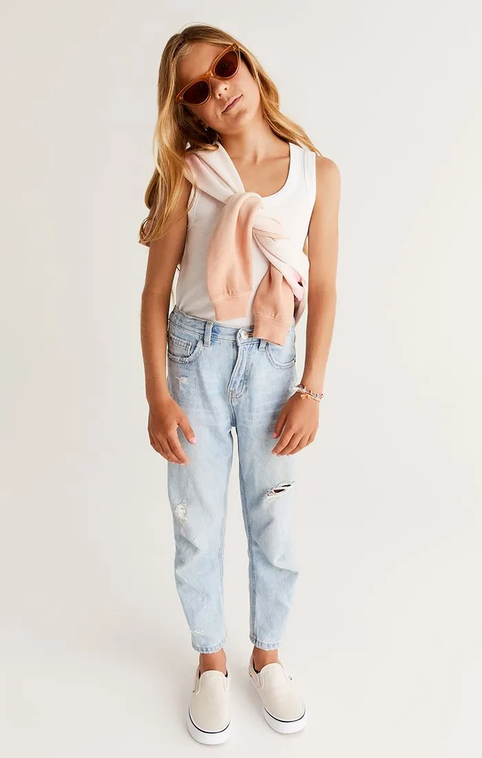 Z Supply Girls Jonah Sunset Sweatshirt - Flamingo