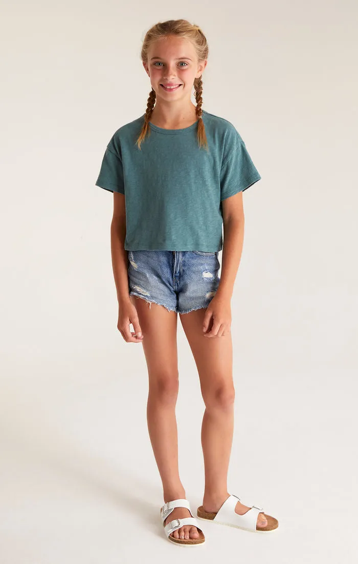 Z Supply Girls Nattie Tee - Dark Teal