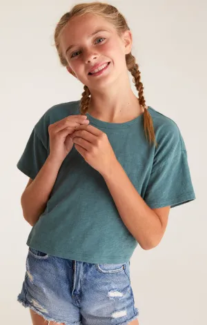 Z Supply Girls Nattie Tee - Dark Teal
