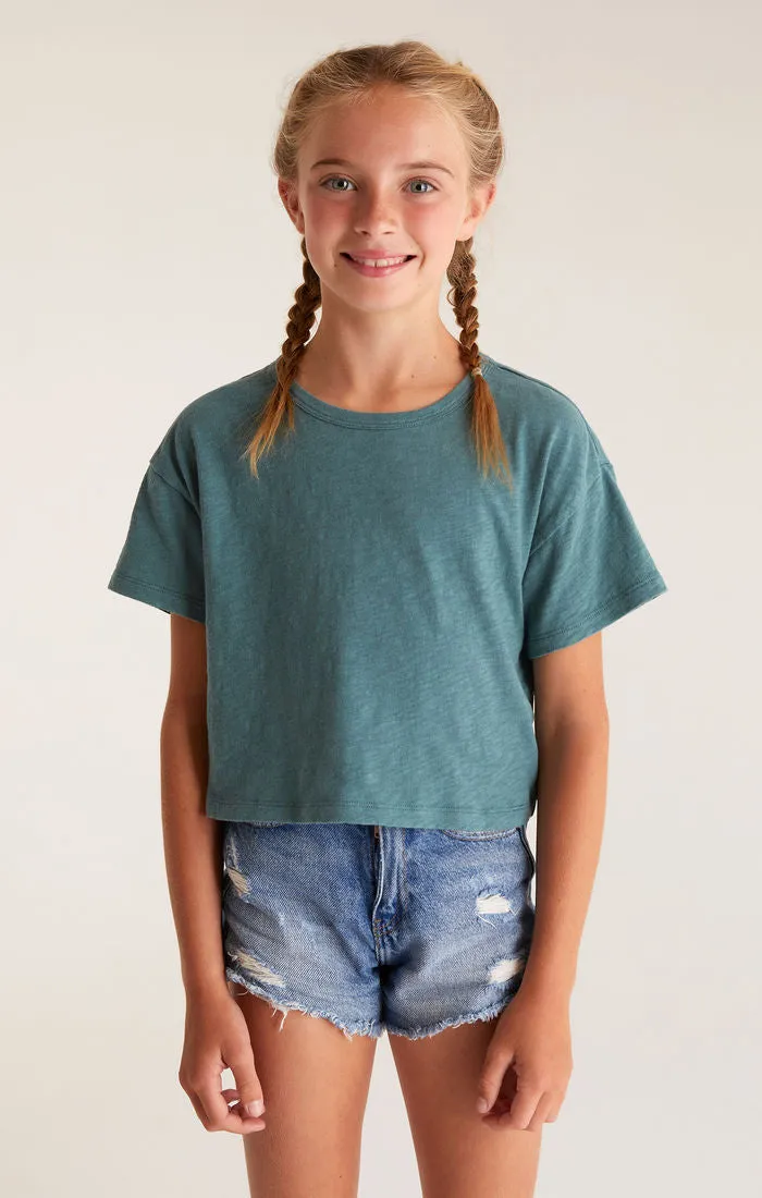 Z Supply Girls Nattie Tee - Dark Teal