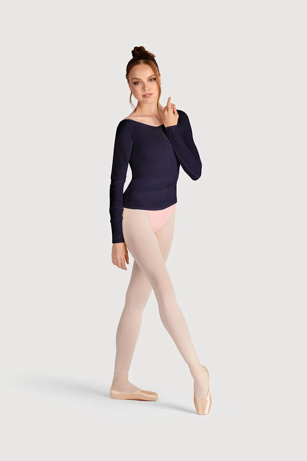 Z0105 - Bloch Kara Long Sleeve V Womens Top