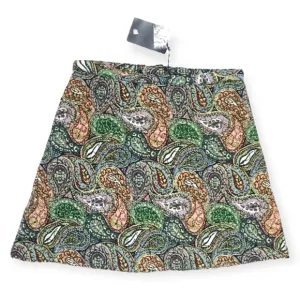 ZARA Jacquard Texture Mini Skirt SMALL Tapestry Paisley A-Line Mini Colorful NWT