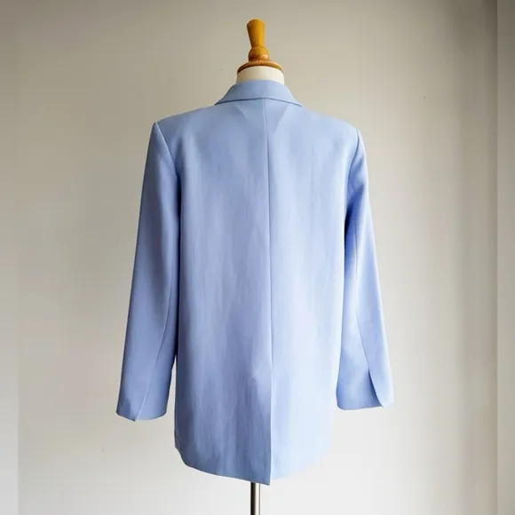 ZARA Pastel Blue Oversized Blazer | XS