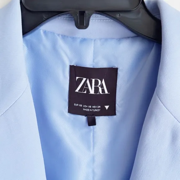 ZARA Pastel Blue Oversized Blazer | XS