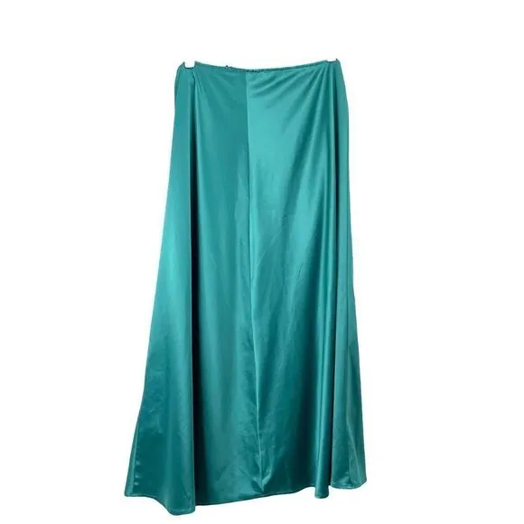 Zara Satin a line skirt with contrast trim Sz L